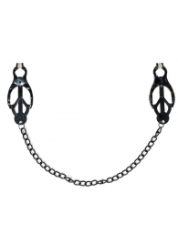 Зажимы на соски Darkside с цепочкой - Lola Games - купить с доставкой в Севастополе