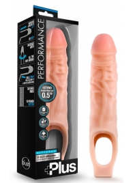 Телесный реалистичный фаллоудлинитель 9 Inch Silicone Cock Sheath Penis Extender - 22,86 см. - Blush Novelties - в Севастополе купить с доставкой