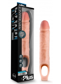 Телесный реалистичный фаллоудлинитель 10 Inch Silicone Cock Sheath Penis Extender - 25,4 см. - Blush Novelties - в Севастополе купить с доставкой