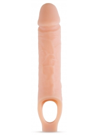 Телесный реалистичный фаллоудлинитель 10 Inch Silicone Cock Sheath Penis Extender - 25,4 см. - Blush Novelties - в Севастополе купить с доставкой