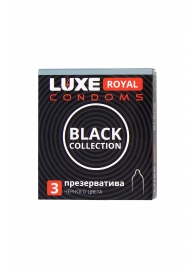 Черные презервативы LUXE Royal Black Collection - 3 шт. - Luxe - купить с доставкой в Севастополе