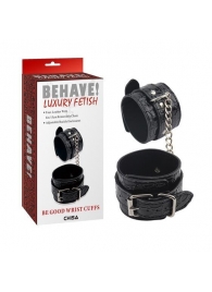 Черные наручники Be good Wrist Cuffs - Chisa - купить с доставкой в Севастополе