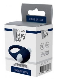 Гладкое синее эрекционное виброкольцо STIMU RING - Dream Toys - в Севастополе купить с доставкой