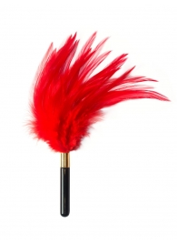 Красный перьевой тиклер Plume - 23 см. - Lola Lingerie - купить с доставкой в Севастополе