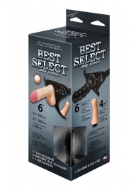 Черный пояс для женщин BEST SELECT с 3 насадками - LOVETOY (А-Полимер) - купить с доставкой в Севастополе