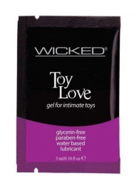 Лубрикант на водной основе для использования с игрушками WICKED Toy Love - 3 мл. - Wicked - купить с доставкой в Севастополе