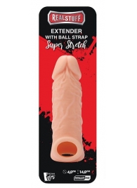 Телесная насадка EXTENDER WITH BALL STRAP 5.5 - 14 см. - Dream Toys - в Севастополе купить с доставкой