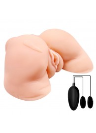 Телесная вибровагина Julie с 2 рабочими отверстиями - Baile - в Севастополе купить с доставкой