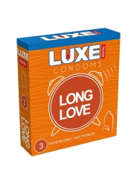 Презервативы с продлевающим эффектом LUXE Royal Long Love - 3 шт. - Luxe - купить с доставкой в Севастополе