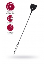 Черный гладкий стек с тонкой ручкой - 48 см. - ToyFa - купить с доставкой в Севастополе