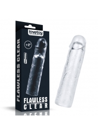 Прозрачная насадка-удлинитель Flawless Clear Penis Sleeve Add 2 - 19 см. - Lovetoy - в Севастополе купить с доставкой