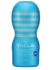 Мастурбатор с охлаждающей смазкой TENGA Original Vacuum Cup Cool - Tenga - в Севастополе купить с доставкой