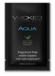 Легкий лубрикант на водной основе с алое Wicked Aqua - 3 мл. - Wicked - купить с доставкой в Севастополе