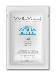 Гель-лубрикант Simply Aqua Jelle - 3 мл. - Wicked - купить с доставкой в Севастополе