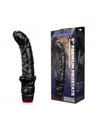 Черный вибромассажер простаты 6  Premium Prostate Massager - BlueLine - в Севастополе купить с доставкой