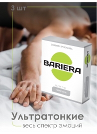 Ультратонкие презервативы Bariera Ultra Thin - 3 шт. - Bariera - купить с доставкой в Севастополе