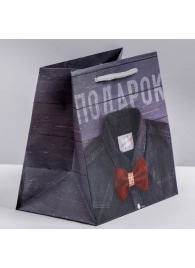 Ламинированный квадратный пакет «Мужской стиль» - 14 х 14 х 9 см. - Сима-Ленд - купить с доставкой в Севастополе