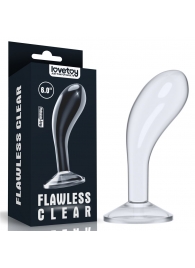 Прозрачный стимулятор простаты Flawless Clear Prostate Plug - 15 см. - Lovetoy - в Севастополе купить с доставкой