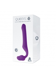 Лиловый безремневой страпон Queens M - Adrien Lastic - купить с доставкой в Севастополе