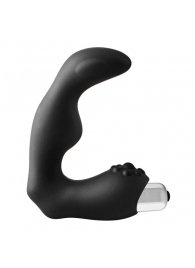 Черный вибромассажер простаты FantASStic Vibrating Prostate Massager - 11,3 см. - Dream Toys - в Севастополе купить с доставкой