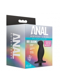 Черный анальный вибромассажёр Silicone Vibrating Prostate Massager 02 - 10,8 см. - Blush Novelties - в Севастополе купить с доставкой