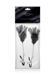 Зажимы для сосков с черными перьями Sweet Caress Feather Nipple Clumps - Sweet Caress - купить с доставкой в Севастополе
