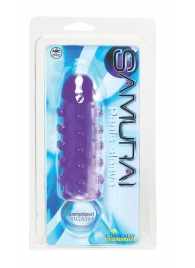 Закрытая фиолетовая насадка с пупырышками SAMURAI PENIS SLEEVE PURPLE - 14,5 см. - NMC - в Севастополе купить с доставкой