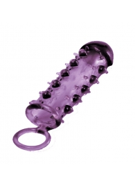 Закрытая фиолетовая насадка с пупырышками SAMURAI PENIS SLEEVE PURPLE - 14,5 см. - NMC - в Севастополе купить с доставкой