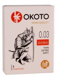 Тонкие презервативы OKOTO Thin Extra Soft - 3 шт. - Sitabella - купить с доставкой в Севастополе