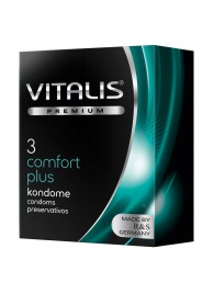 Контурные презервативы VITALIS PREMIUM comfort plus - 3 шт. - Vitalis - купить с доставкой в Севастополе