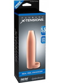 Насадка-расширитель с кольцом для подхвата мошонки Real Feel Enhancer - 14 см. - Pipedream - в Севастополе купить с доставкой