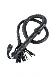 Длинный кожаный кнут с хлопушками на конце - ToyFa - купить с доставкой в Севастополе