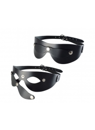 Черная кожаная маска  Новичок - Sitabella - купить с доставкой в Севастополе