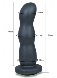 Черная анальная рельефная насадка-фаллоимитатор - 15 см. - LOVETOY (А-Полимер) - купить с доставкой в Севастополе