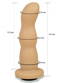 Телесная рельефная насадка Harness - 14,2 см. - LOVETOY (А-Полимер) - купить с доставкой в Севастополе