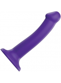 Фиолетовый фаллоимитатор-насадка Strap-On-Me Dildo Dual Density size M - 18 см. - Strap-on-me - купить с доставкой в Севастополе