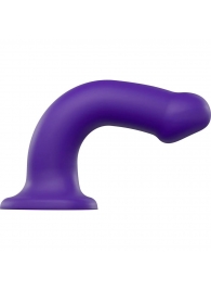 Фиолетовый фаллоимитатор-насадка Strap-On-Me Dildo Dual Density size L - 19 см. - Strap-on-me - купить с доставкой в Севастополе