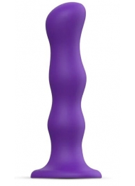 Фиолетовая насадка Strap-On-Me Dildo Geisha Balls size M - Strap-on-me - купить с доставкой в Севастополе