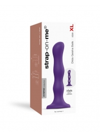 Фиолетовая насадка Strap-On-Me Dildo Geisha Balls size XL - Strap-on-me - купить с доставкой в Севастополе