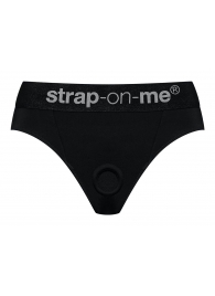 Черные трусики для насадок Heroine Lingerie Harness - size L - Strap-on-me - купить с доставкой в Севастополе