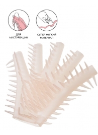 Телесная перчатка-мастубратор для чувственного массажа - Штучки-дрючки - в Севастополе купить с доставкой