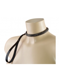 Эффектный сверкающий ошейник с поводком  Гламур - Sitabella - купить с доставкой в Севастополе