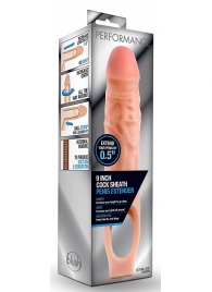 Телесная насадка на пенис 9 Inch Cock Sheath Extender - 22,2 см. - Blush Novelties - в Севастополе купить с доставкой