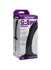 Черная изогнутая насадка Vac-U-Lock G-Spot - 16,5 см. - Doc Johnson - купить с доставкой в Севастополе