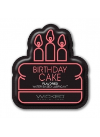 Лубрикант на водной основе со вкусом торта с кремом Wicked Aqua Birthday cake - 3 мл. - Wicked - купить с доставкой в Севастополе