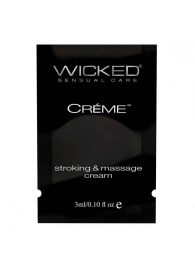 Крем для массажа и мастурбации Wicked Stroking and Massage Creme - 3 мл. - Wicked - купить с доставкой в Севастополе