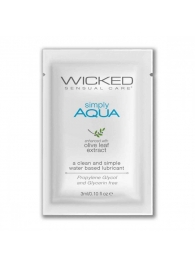 Легкий лубрикант на водной основе Wicked Simply AQUA - 3 мл. - Wicked - купить с доставкой в Севастополе