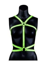 Портупея Body Harness с неоновым эффектом - размер L-XL - Shots Media BV - купить с доставкой в Севастополе