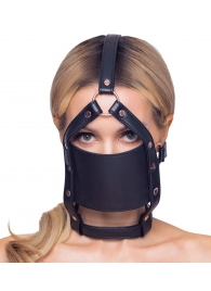 Черный намордник с кляпом-шаром Head Harness With A Gag - Orion - купить с доставкой в Севастополе