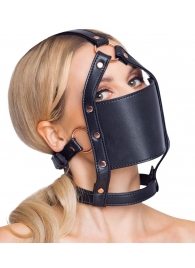 Черный намордник с кляпом-шаром Head Harness With A Gag - Orion - купить с доставкой в Севастополе